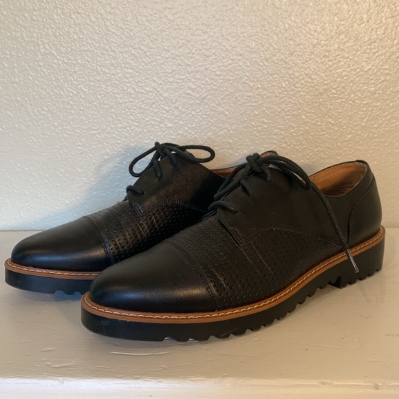 Black Lace Up Loafer - Picture 3 of 7